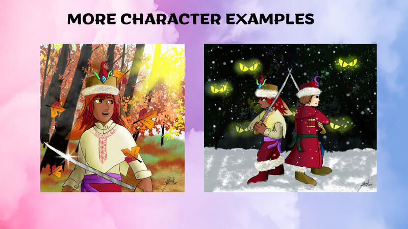 Landscape illustration in book cover