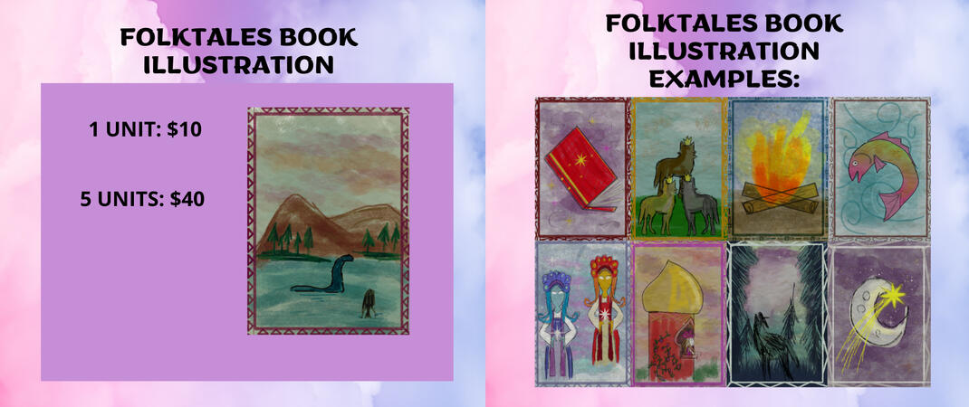 Landscape illustration in book cover